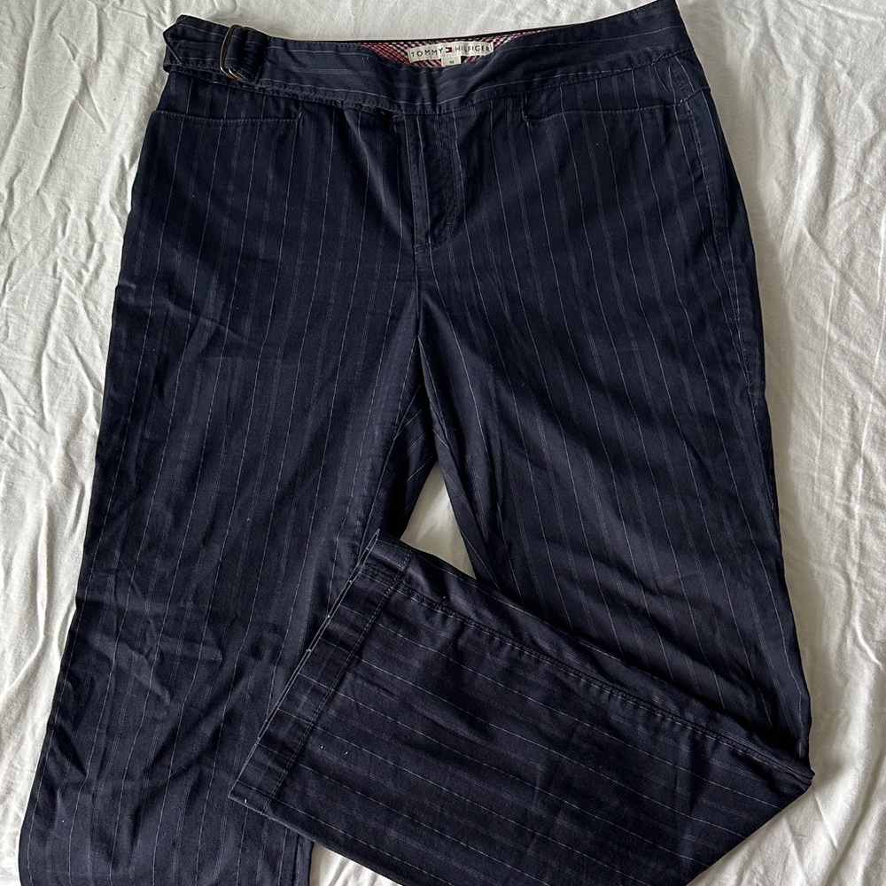Vintage 2004 Tommy Hilfiger Women’s Dark Navy Pinstripe Dress Pants